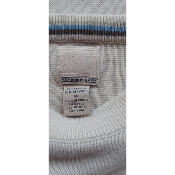 Men's Vintage 90s Y2K Striped Sweater "Extreme Exg" Pullover XL - Picture 6 of 7